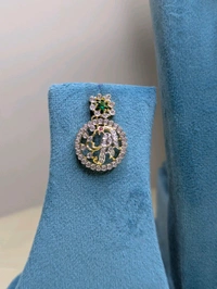 Real  Diamond Copy Bottu Mala  - green, Vz