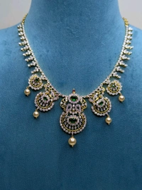 Diamond Copy Neck Set  - Vz, green