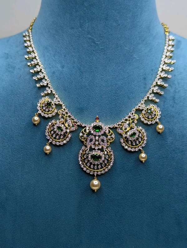 Diamond Copy Neck Set  - Vz, green