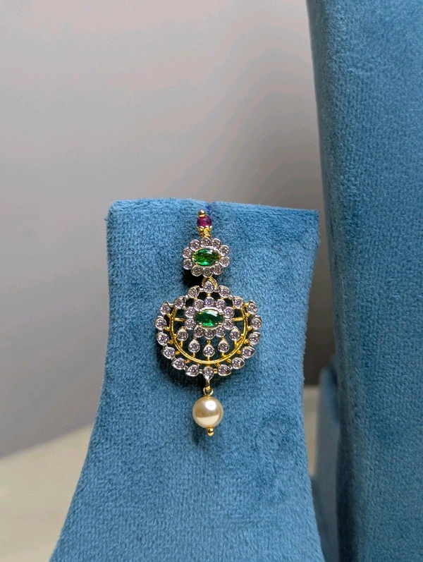 Diamond Copy Neck Set  - Vz, green