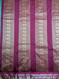 Soft Gadwal Pattu - Moss Green