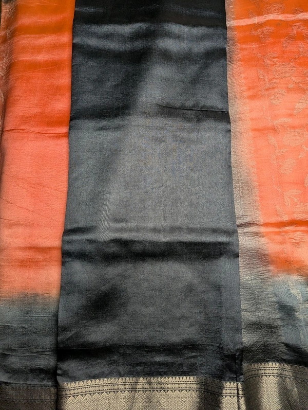 Pure Dupion Crush  - Peach Orange, VZ