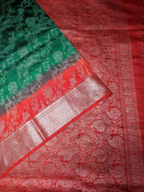 Pure Dupion Crush  - Dark Green