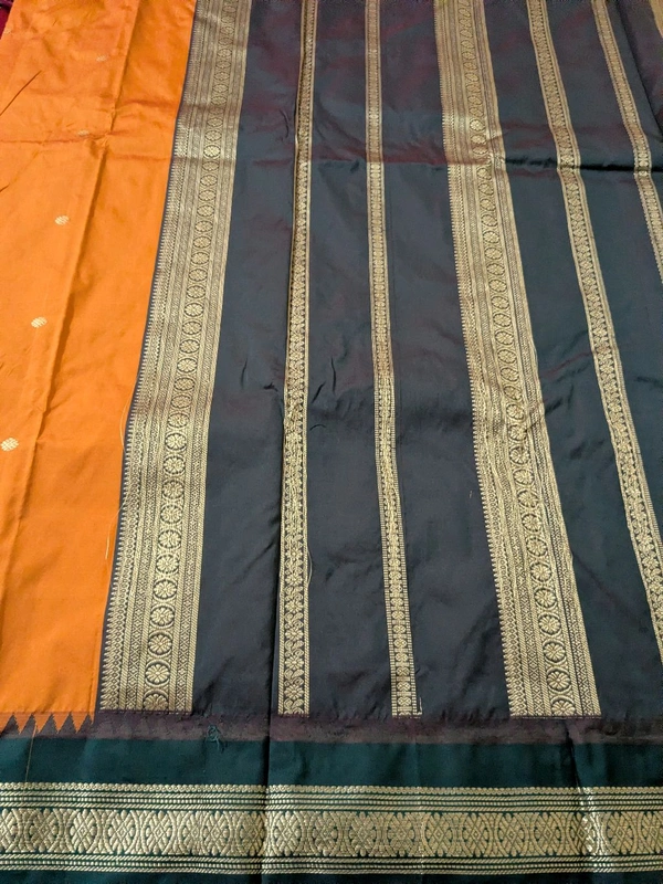 Soft Fancy Narayanpet Pattu  - Web Orange, VZ