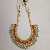 Jadua Kundan Neckset With Real Beads - ruby, HD