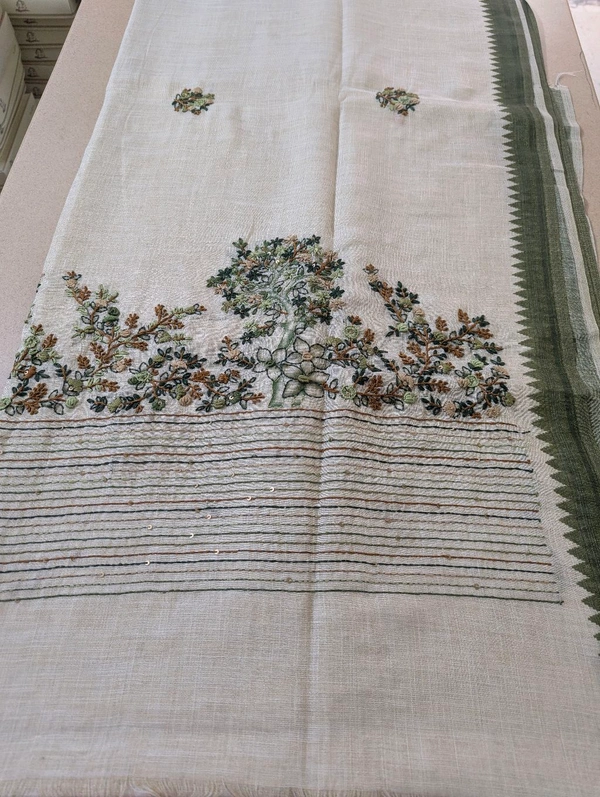 Designer Lenin Hand Work  - green, VZ