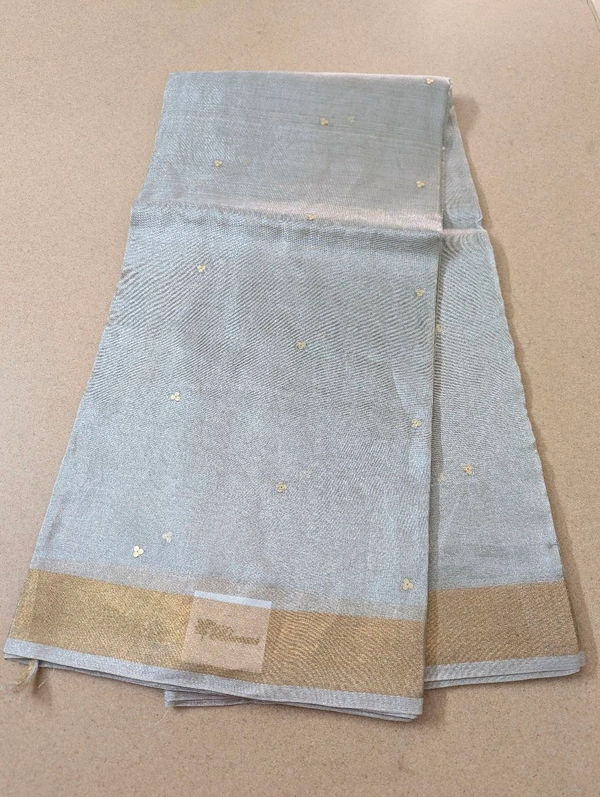 Pure Handloom Tissue Designer  - Gray, VZ