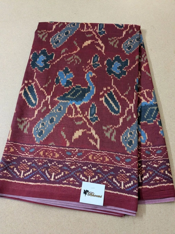 Soft  Tusser Patola  - Maroon, VZ