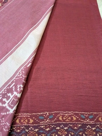 Soft  Tusser Patola  - Maroon, VZ