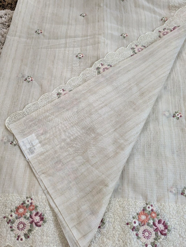 Cotton Kota Embroidery  - Baja White, VZ