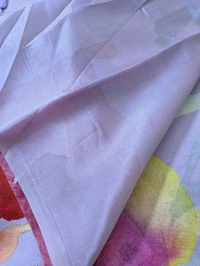 Pure Silk Satin Designer  - Blue Chalk, VZ