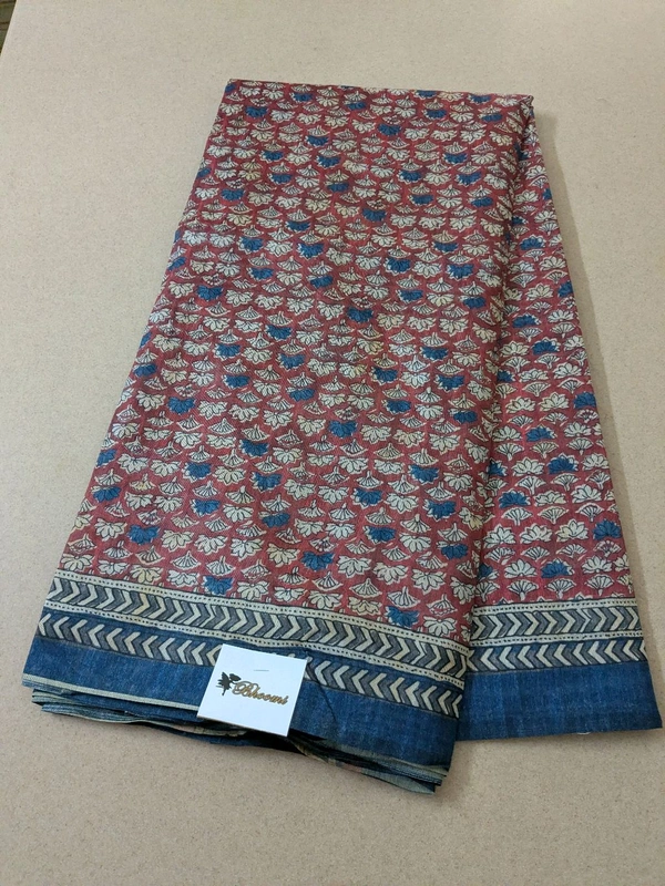 Soft Chanderi Digital  - Bright Red, VZ