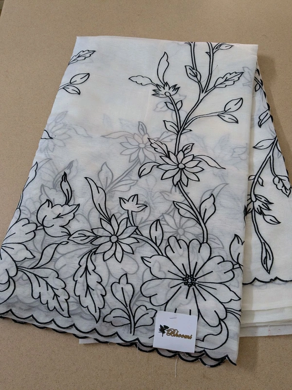 Fancy Designer Soft Organza  - Black, VZ