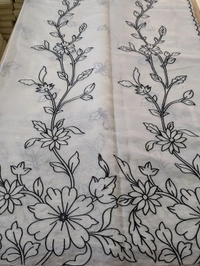 Fancy Designer Soft Organza  - Black, VZ