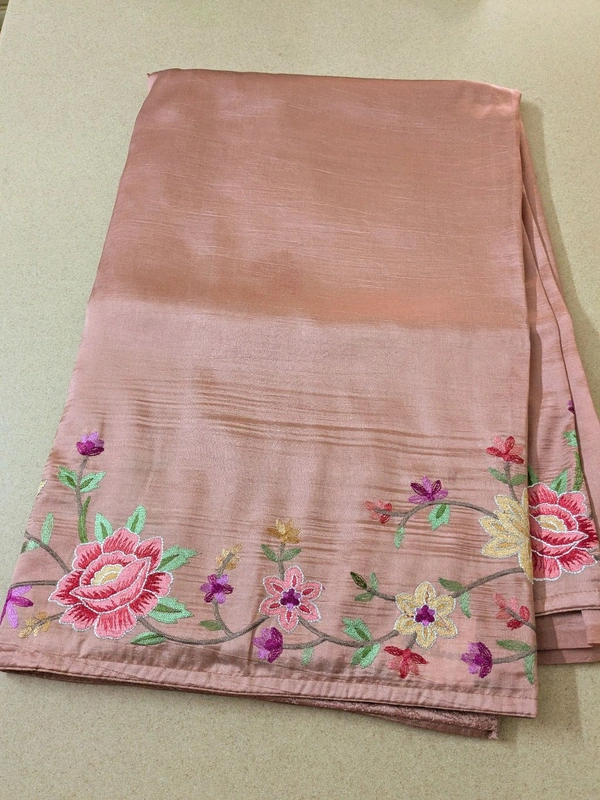 Pure Manipuri Silk Designer  - brown, VZ