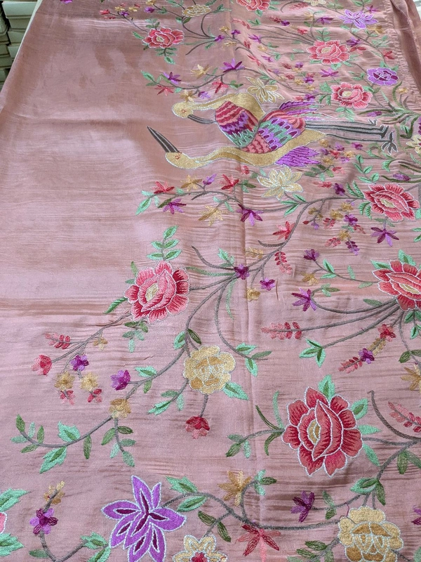 Pure Manipuri Silk Designer  - brown, VZ