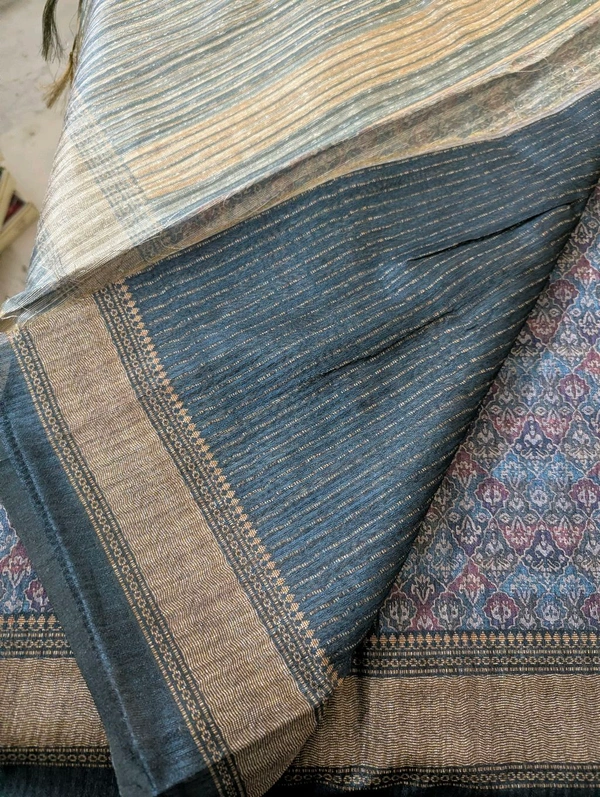 Soft Tusser Jute - blue, VZ