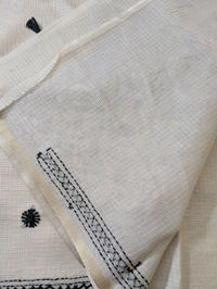 Designer Silk Kota With Hand Work  - Baja White, VZ