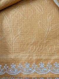 Designer Silk Kota With Pita Work  - Gold, VZ