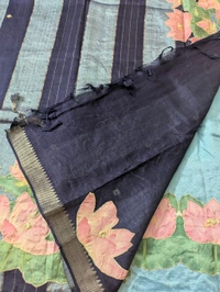 Pure Handloom Mangalagiri  Pattu Appliqve Work  - Pink Lace 30, VZ