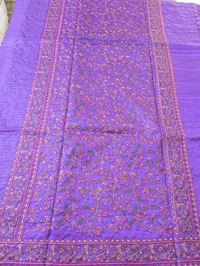 Pure Handloom Tusser Designer  - Mauve, VZ
