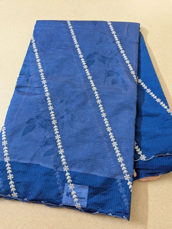 Designer Silk Kota - Dark Blue