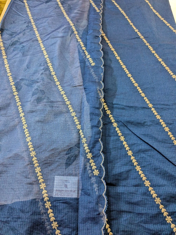 Designer Silk Kota - Dark Blue