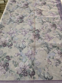 Designer Lenin Block With Hand Work  - Fuchsia Pink, VZ