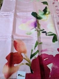 Pure Silk Satin Designer  - Pink, VZ