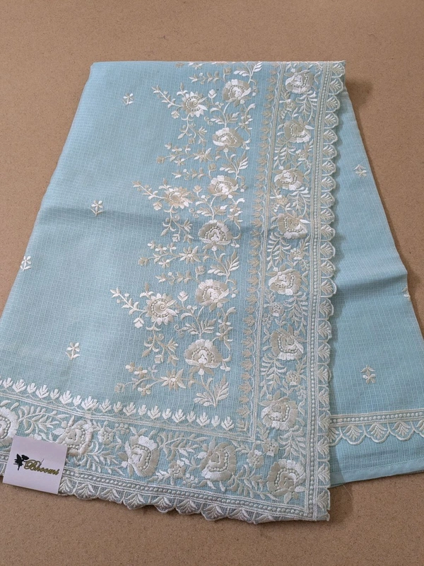 Silk Kota Embroidery  - Jungle Mist, VZ