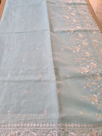 Silk Kota Embroidery  - Jungle Mist, VZ