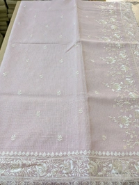 Silk Kota Embroidery  - Blue Chalk, VZ