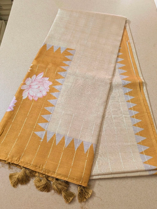 Jute Tusser Digital  - Gold, VZ