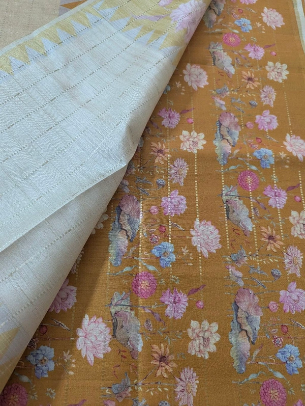 Jute Tusser Digital  - Gold, VZ