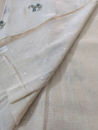 Designer Lenin With Embroidery  - Baja White 2, VZ