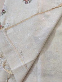 Designer Lenin With Embroidery  - Baja White 3, VZ