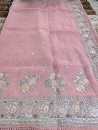 Soft Kora Tissue Embroidery  - Sundown, VZ