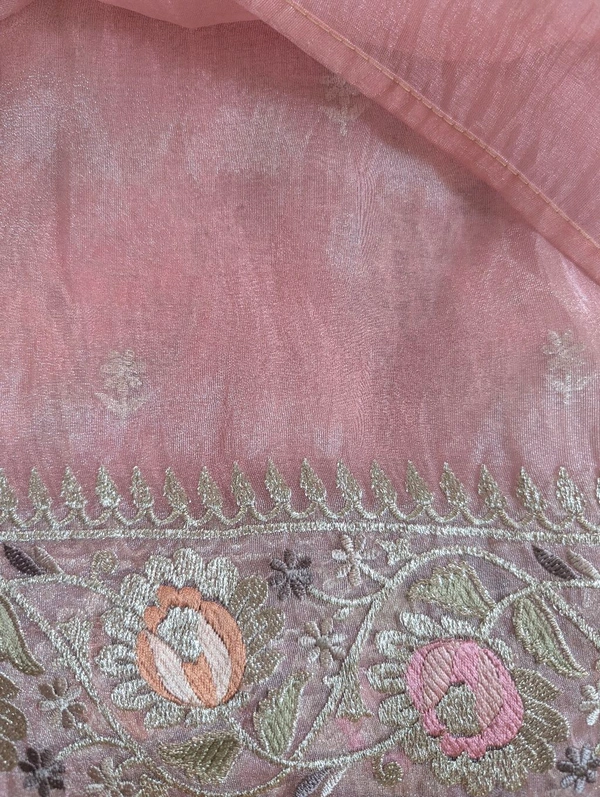 Soft Kora Tissue Embroidery  - Sundown, VZ