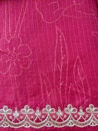 Designer Silk Kota With Pita Work  - dark pink, VZ