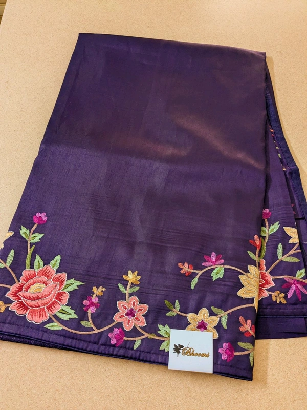 Pure Manipuri Silk Designer  - Pigment Indigo, VZ