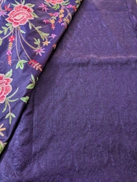 Pure Manipuri Silk Designer  - Pigment Indigo, VZ