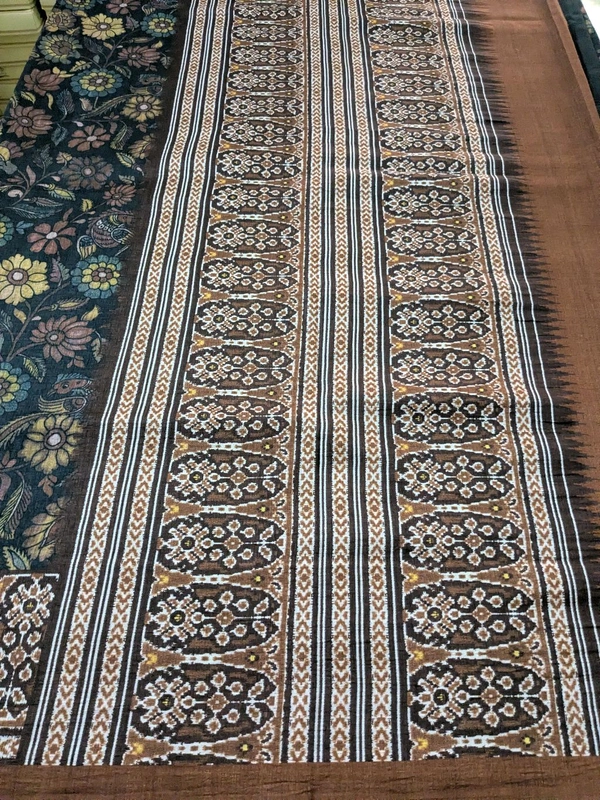 Soft  Tusser Patola  - Black, VZ