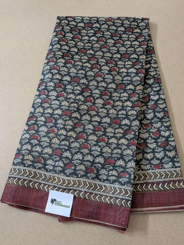 Soft Chanderi Digital  - dark grey, VZ