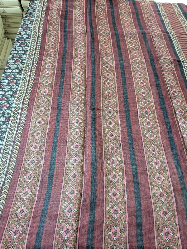 Soft Chanderi Digital  - dark grey, VZ