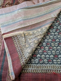 Soft Chanderi Digital  - dark grey, VZ