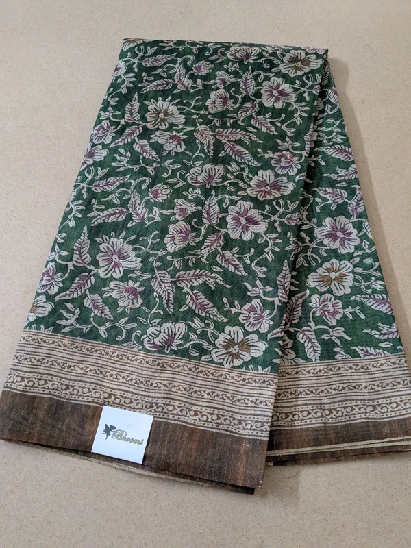 Soft Chanderi Digital  - green, VZ