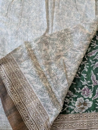 Soft Chanderi Digital  - green, VZ