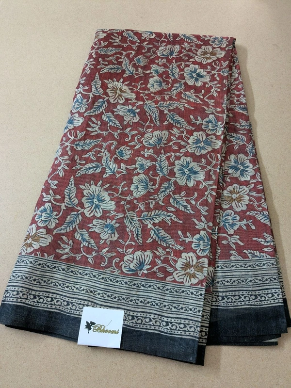 Soft Chanderi Digital  - orange, VZ