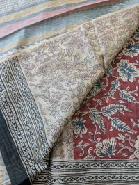 Soft Chanderi Digital  - orange, VZ