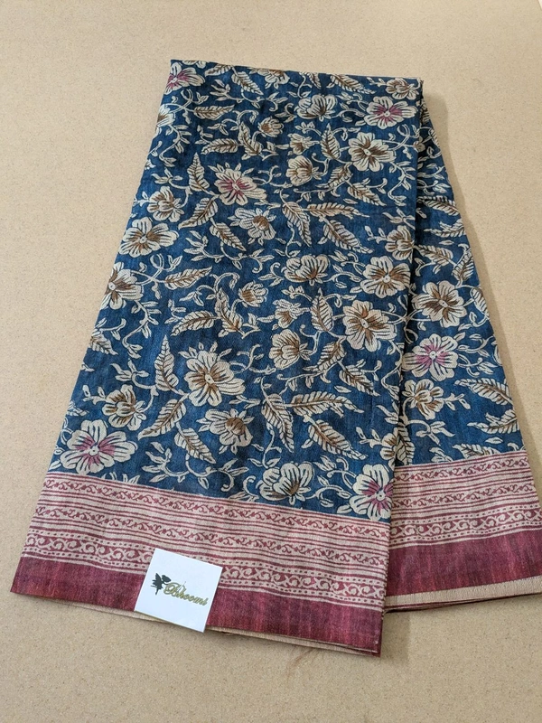 Soft Chanderi Digital  - blue, VZ